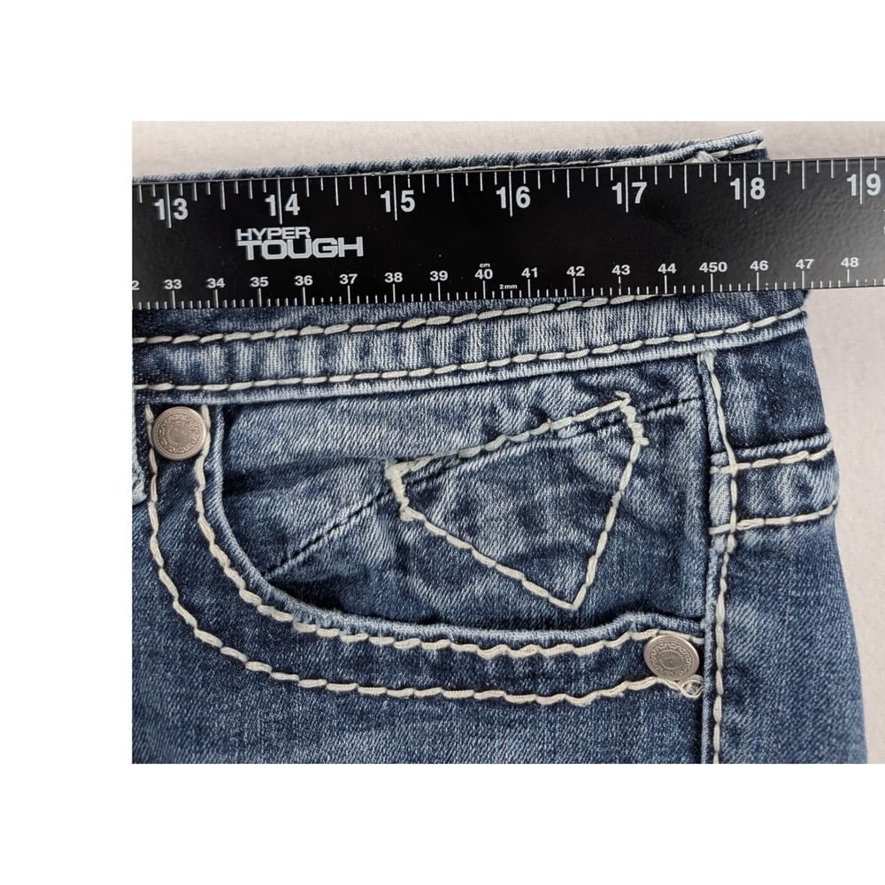 Vigoss The New York Bootcut Jeans Womens 13/14 Blue Embellished Stretch - Picture 6 of 9